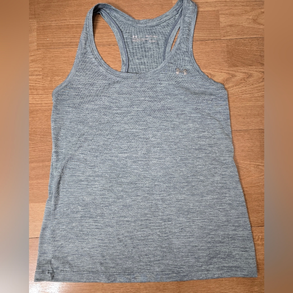 Under Armour Women's Light Aqua Gray Racerback Tank